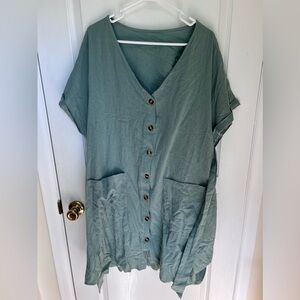 Teal SHEIN dress with tie. Never worn